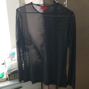 Sheer black top